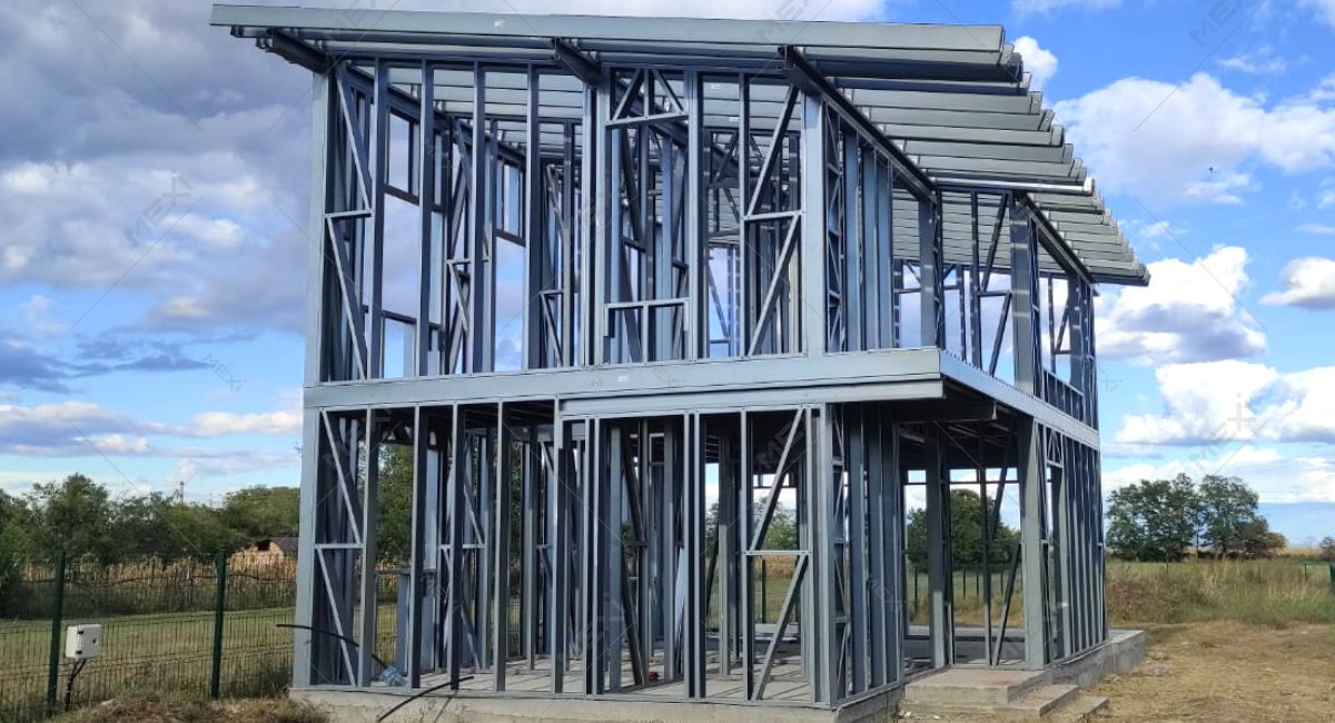 double storey house built on steel framing
