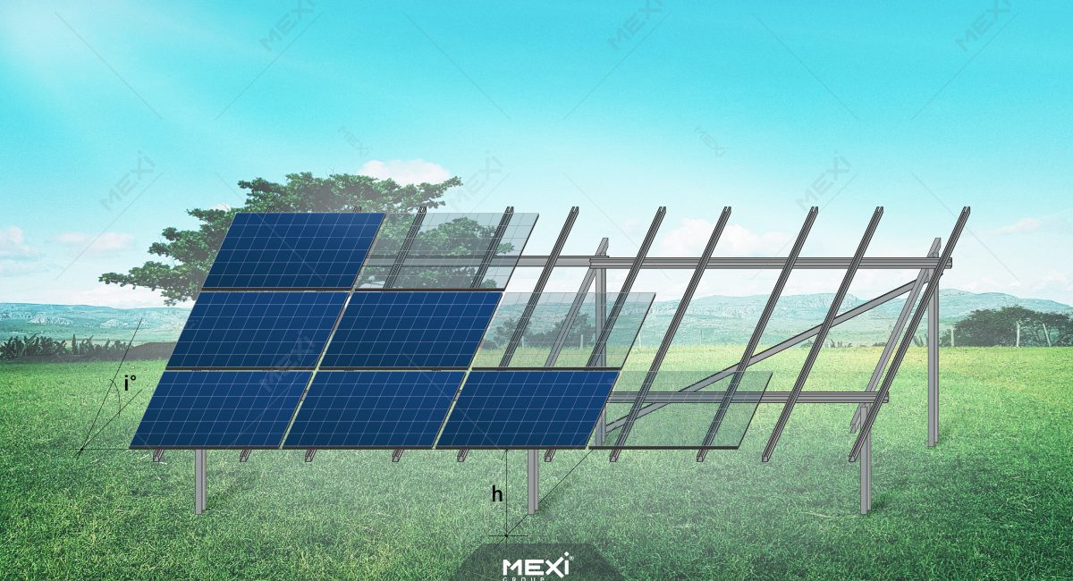 steel structure for solar panels mounted on ground