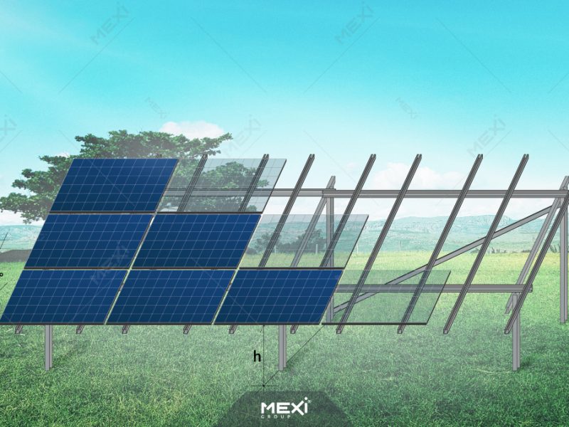 steel structure for solar panels mounted on ground