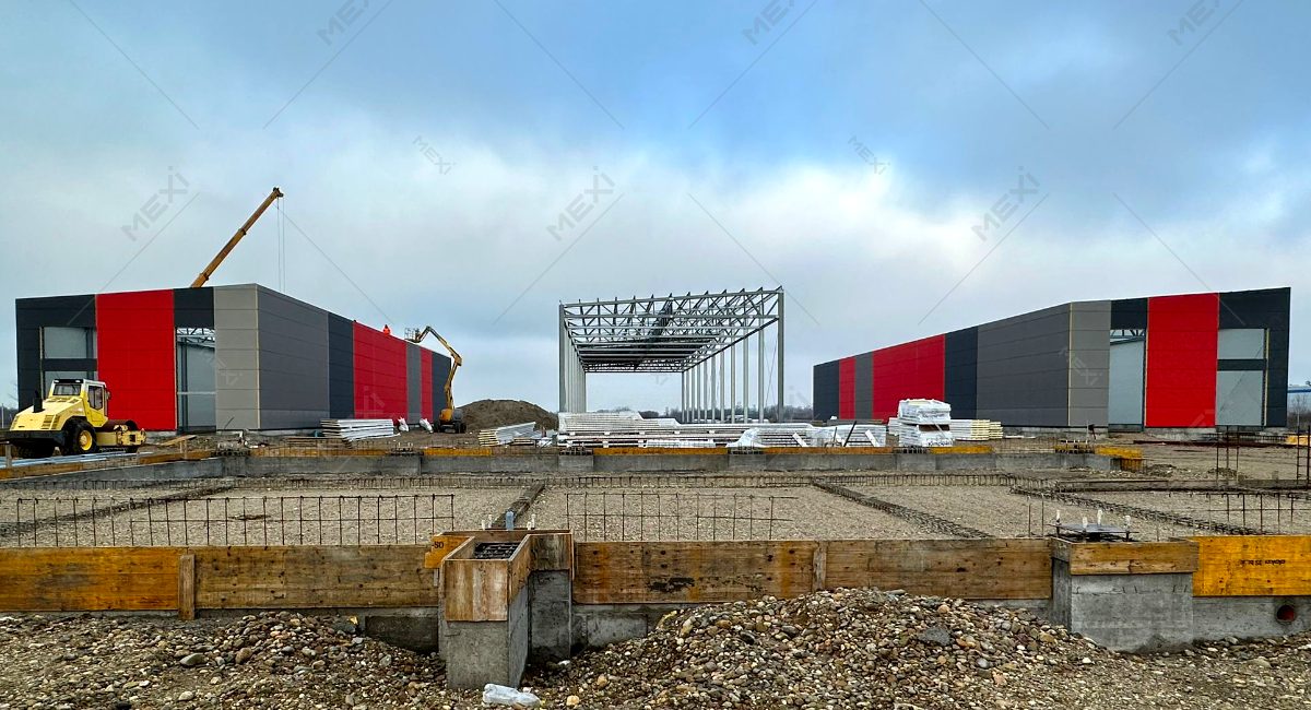 Warehouses constructed on MEXI® steel structures