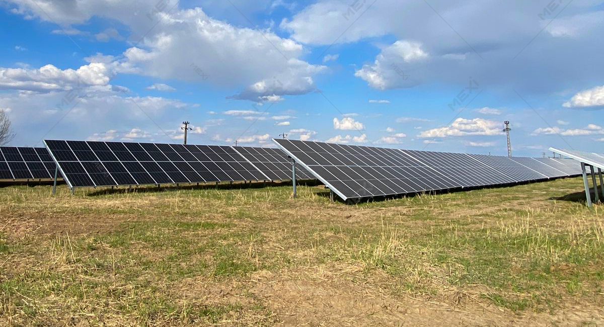 1 MW solar park construction on MEXI® steel structures