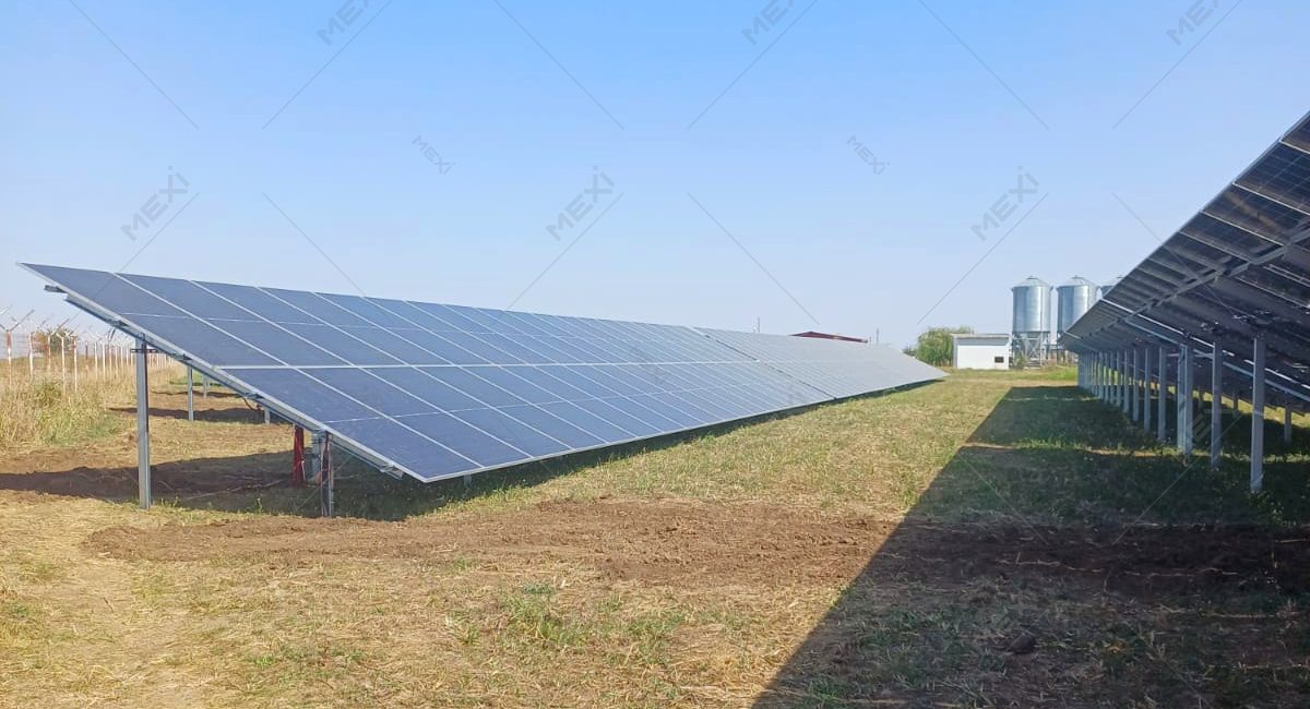 Steel structures for a 1.2 MW solar park