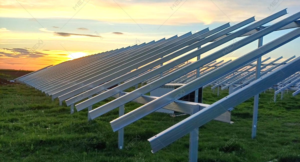 PV panel support structure for solar power plant
